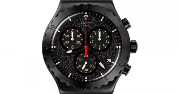 Swatch BY THE BONFIRE: stainless steel chronograph, black